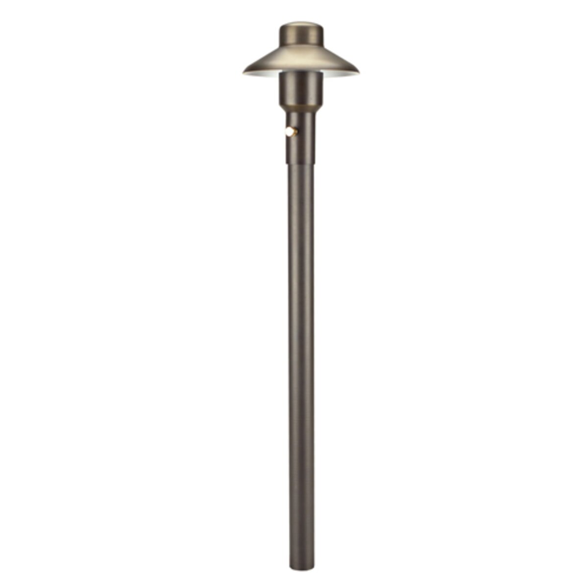 Unique 4 in. Mercury Path Light 12 in. Riser Brass Housing Weathered Brass Finish No Lamp